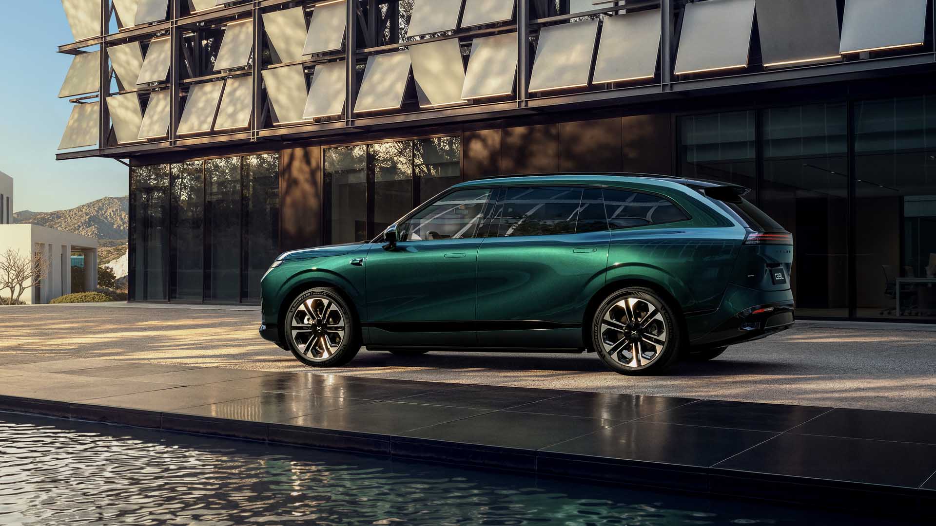 Green Car With Urban View 2